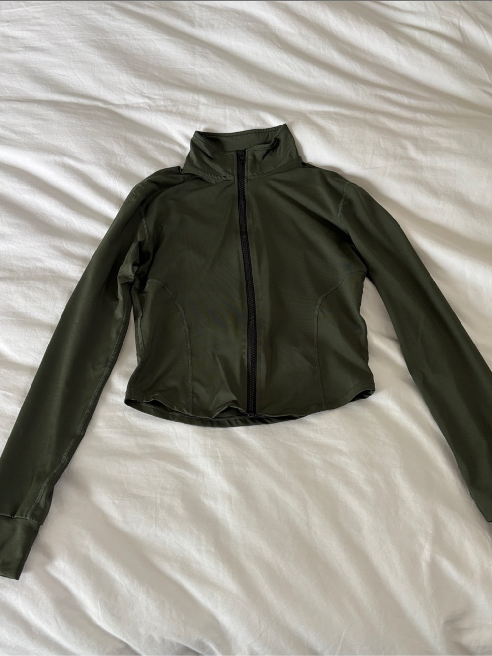 Olive green slimming “bbl” jacket size M